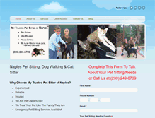 Tablet Screenshot of mytrustedpetsitternaples.com